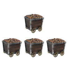 4Pièces Jouets Mini Voitures En Plastique Marron Clair Pour Enfants