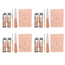 Fashion Synthetic Leather Case Professional Manicure Set Stainless Steel Manicure Kit Travel Friendly Nail Care Tools Lightweight Design Multi