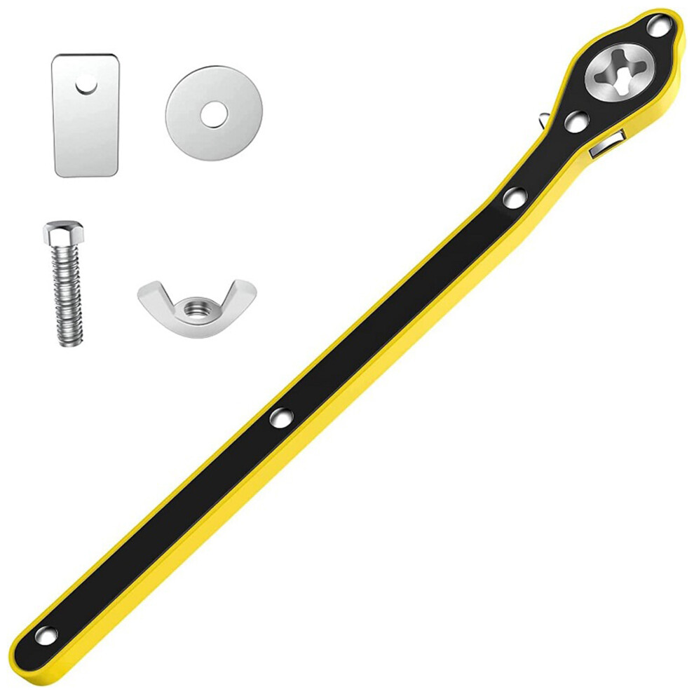 Rotating Head Ratchet Wrench Car Jack Wrench, Labor-Saving Design For Scissor Jack, Ergonomic Reinforced Wrench, Metal Garage Tire Wheel Lug Wrench 9479868760349
