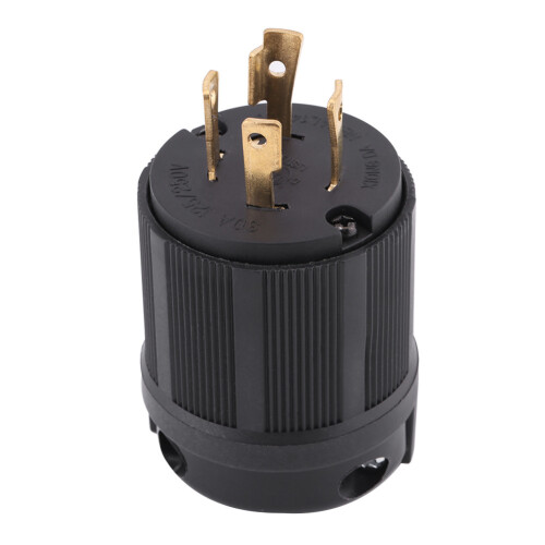 Quick Installation Locking Plug Generator Lock Adapter, High Voltage Use3Pole4Wire Grounding Industrial Grade Plug With Superior Brass Contacts 2