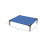 Raised Dog Bed Cat Elevated Lifted Portable Camping w/ Metal Frame Blue (Medium) 3