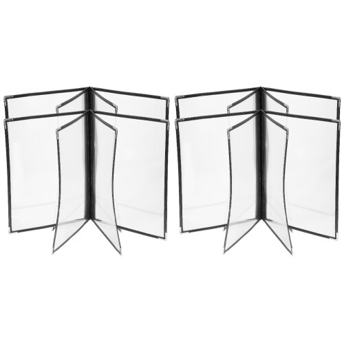 4Pièces Menu PVC Transparent, Coin Arrondi Pour Usage Pro