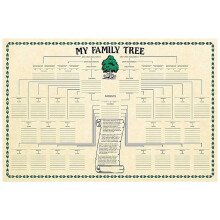 Pânză pentru diagramă genealogică familială 40x60cm