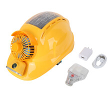 Solar Powered Ventilated Hard Hat, Breathable Sweatband, Overhead Warning Light For Enhanced Safety, Adjustable To Fit Standard Head Sizes