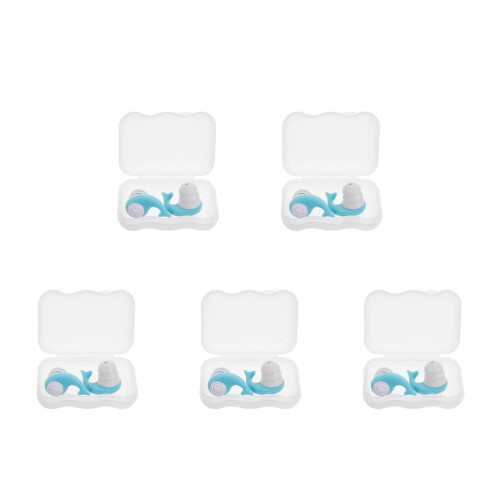 5Paires Bouchons D'oreilles Silicone Étanches Confortable