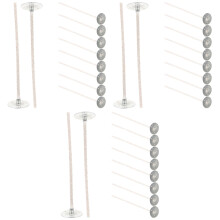 30St Multi Kleuren Katoenen Kaarslonten Met Metalen Voet Voor DIY