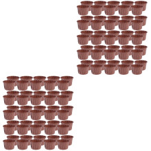 200St Wegwerp Cake Cups Lichtbruin Papier Dessertbakjes Voor Feest