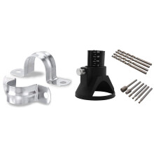 11 Pcs Multipurpose Cutting Guide Kit for Rotary Tools with 60 Pack M25 (1 Inch) Stainless Steel Rigid Pipe Strap