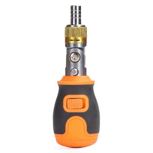 Eight in One Portable Multi-Function S2 Batch  2-Way Ratchet Adjustable Angle Screwdriver Maintenance Kit Orange
