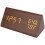 Modern LED Alarm Clock With Wooden Structure, Triangular Wood Shape Digital Time Display With12/24Hour Format Adjustable Brightness Sound 4