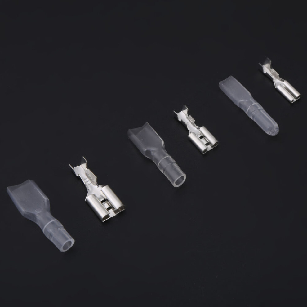 2.8/4.8/6.3Mm Female Blade Spade Connectors With Transparent Sleeves, 60Pcs 8781392961316