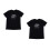 2Stk Schwarzes Herren T-Shirt Kurzarm Polyester Casual 3