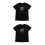 2Stk Schwarzes Herren T-Shirt Kurzarm Polyester Casual 4