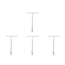 4PiÚces Clé Ergonomique T-Type Douille Hexagonale Argent Répar