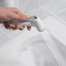 ABS Handheld Bathroom Bidet Spray White, G1/2 Inch, Durable