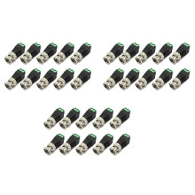 30 StüCke MäNnlicher Metall BNC Stecker mit  Stecker Schraubklemme UTP Video Balun für CCTV ÜBerwachungskamera