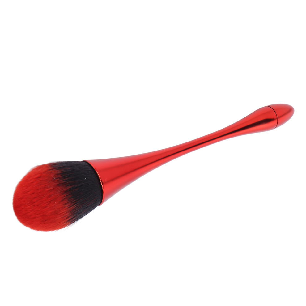 Red Soft Hair Loose Powder Blush Makeup Brush - Ergonomic & Portable