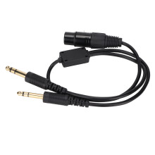 XLR-zu-GA-Doppelstecker-Kabeladapter für Airbus-Aviation-Kopfhörer