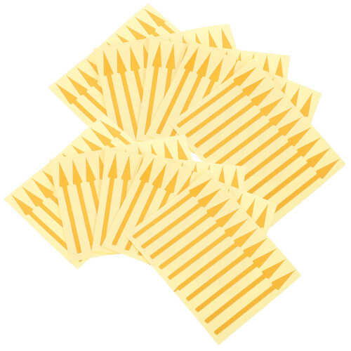 300Pcs Waterproof Yellow Arrow Stickers for Instrument Panel Direction 1