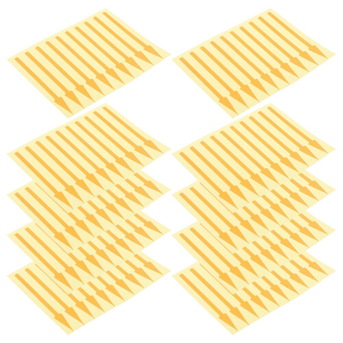 300Pcs Waterproof Yellow Arrow Stickers for Instrument Panel Direction 2