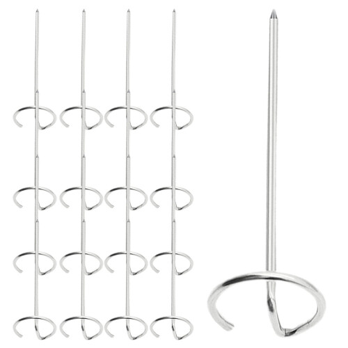 60Pièces Brochettes Bbq Argentées Acier Pour Grill Friteuse 2