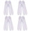 4Pairs White Tabi Socks Men Two-Toed Soft Breathable Athletic Socks 5