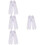 4Pairs White Tabi Socks Men Two-Toed Soft Breathable Athletic Socks 7