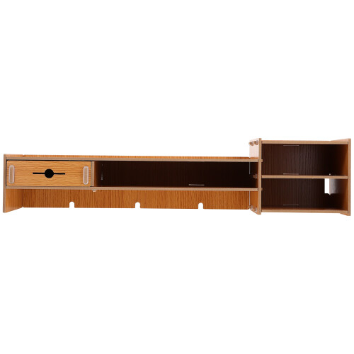 2Sets Holz Computerständer Ablage Multifunktional Für Home Office 2