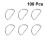 100pcs D Buckle Metal To Rotate Ring Accessories 2