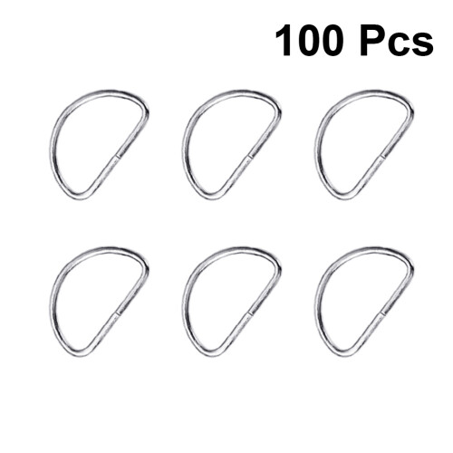 100pcs D Buckle Metal To Rotate Ring Accessories 1