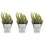 3Pcs Artificial Yellow Bonsai Plastic Potted Plants for Table Decor 5