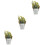 3Pcs Artificial Yellow Bonsai Plastic Potted Plants for Table Decor 6