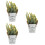 3Pcs Artificial Yellow Bonsai Plastic Potted Plants for Table Decor 8