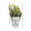 3Pcs Artificial Yellow Bonsai Plastic Potted Plants for Table Decor 11