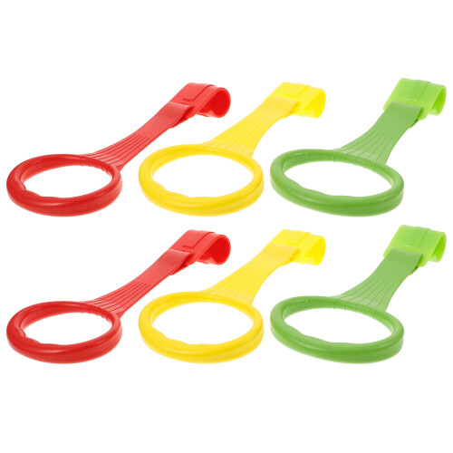 24Pcs Baby Pull Up Rings Assorted Color Plastic for Home Use Stand Aid 1