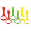 24Pcs Baby Pull Up Rings Assorted Color Plastic for Home Use Stand Aid 3