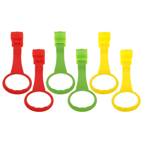 24Pcs Baby Pull Up Rings Assorted Color Plastic for Home Use Stand Aid 2