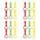 24Pcs Baby Pull Up Rings Assorted Color Plastic for Home Use Stand Aid 5