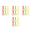 24Pcs Baby Pull Up Rings Assorted Color Plastic for Home Use Stand Aid 9