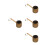 4Pcs Bamboo Shower Ladles Multi Color Bath Cups for Home Use 8
