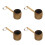 4Pcs Bamboo Shower Ladles Multi Color Bath Cups for Home Use 9