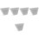 5Pcs Highway Reflective Marker White Pc Iron Driveway Road Delineators 5