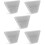 5Pcs Highway Reflective Marker White Pc Iron Driveway Road Delineators 9