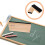 6Pcs Wool Felt Chalkboard Erasers Assorted Colors Dustless Office Use 8
