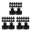 60Pcs Sports Pullup Bottle Caps Black Pe Leakproof Replacement Lids 6