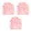 3Pièces Bonnets - Bébé Roses À Fleurs En Polyester 5