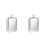 2Pièces Vin Mini Argenté Acier Inoxydable Strass 6