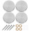 60Pièces Vis Inoxydables Argentées Supports Décoratifs 2