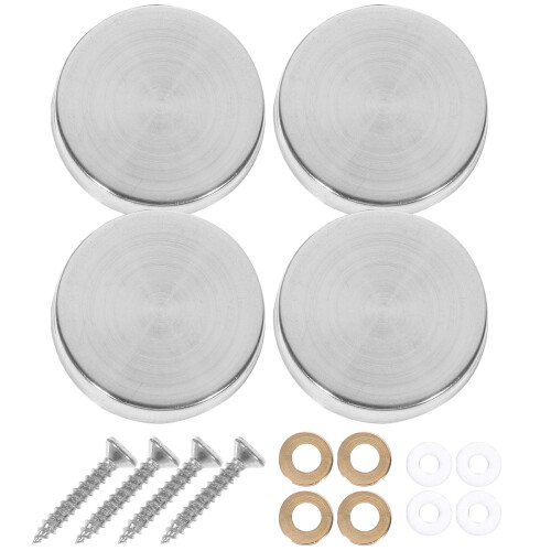 60Pièces Vis Inoxydables Argentées Supports Décoratifs 1