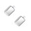 2Pièces Vin Mini Argenté Acier Inoxydable Strass 7